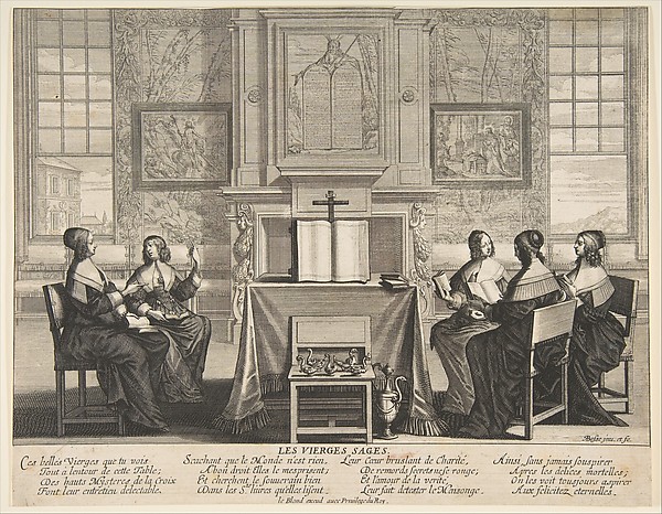 Abraham Bosse, The Wise Virgins Conversing