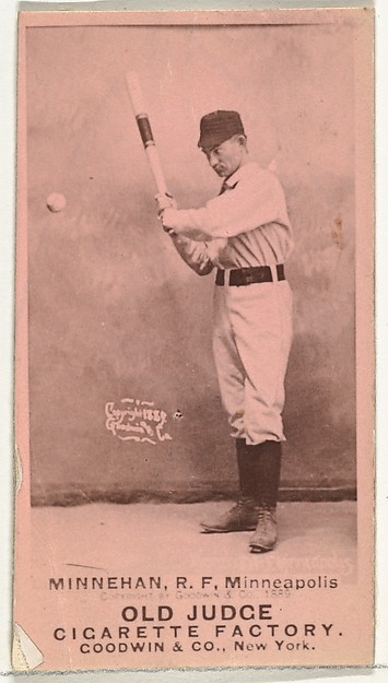 Goodwin & Company, Daniel Joseph "Dan" Minnehan, Right Field, Minneapolis, from the Old Judge series (N172) for Old Judge Cigarettes