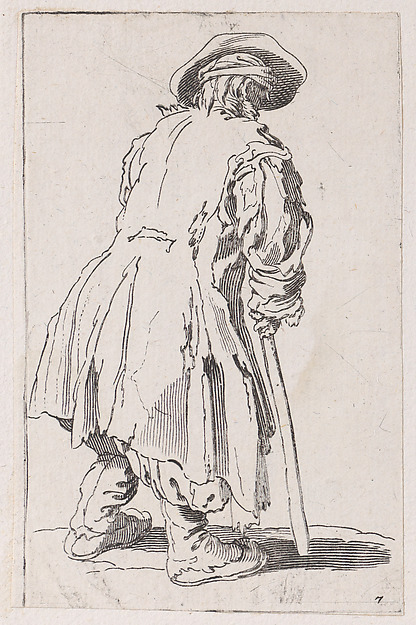 Anonymous, Reverse Copy of Le Vieux Mendiat a une Seule Béquille (The Old Beggar with One Crutch), from Les Gueux suite appelée aussi Les Mendiants, Les Baroni, ou Les Barons (The Beggars, also called the Barons)
