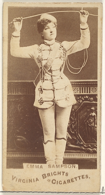 Allen & Ginter, Emma Sampson, from the Actors and Actresses series (N45, Type 1) for Virginia Brights Cigarettes
