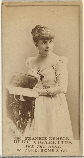 W. Duke, Sons & Co., Card Number 260, Frankie Kemble, from the Actors and Actresses series (N145-7) issued by Duke Sons & Co. to promote Duke Cigarettes