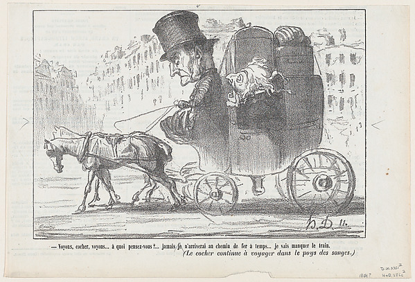 Honoré Daumier, Driver... driver!... what are you thinking?, from "The Coachmen of Paris"