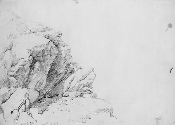 Daniel Huntington, Rocks by the Sea, Newport
