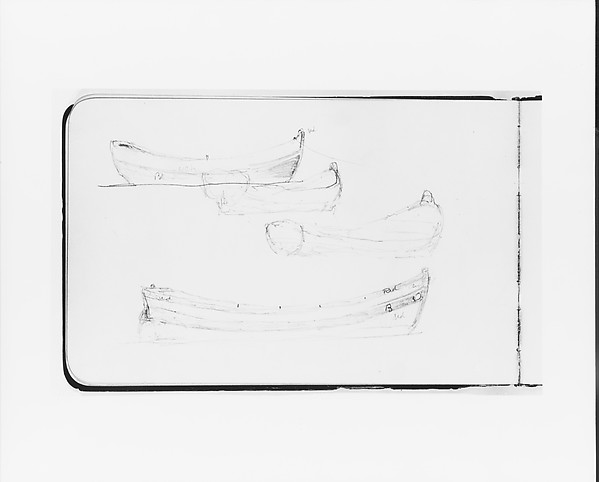 Albert Bierstadt, Four Rowboat Sketches (from Sketchbook)
