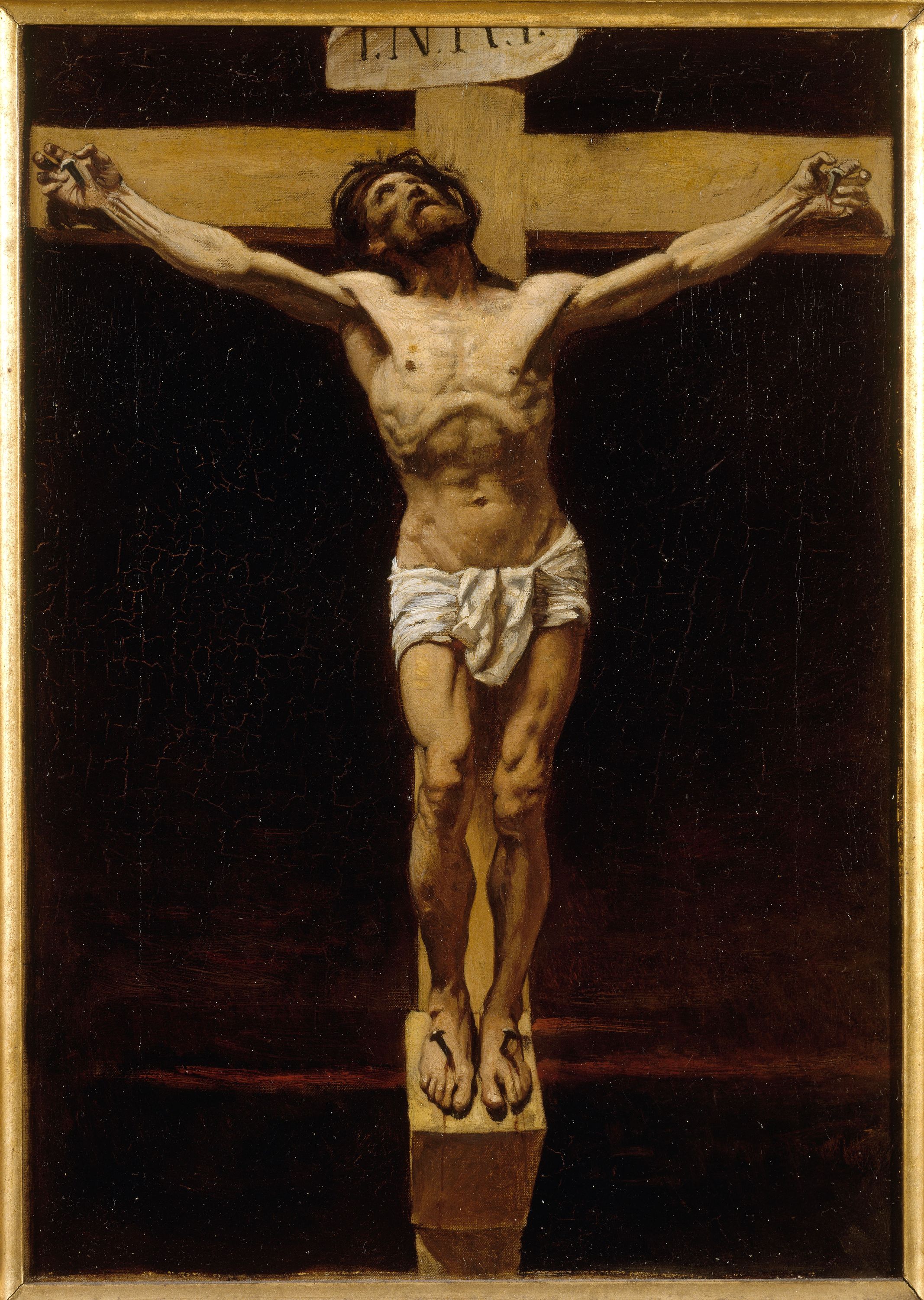 Léon Bonnat, Le Christ en croix, esquisse pour la salle d'audience de la Cour des Assises du Palais de Justice de Paris