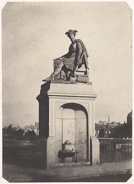 Charles Marville, ["Industry" by Louis Petitot, Pont du Carrousel, Paris]