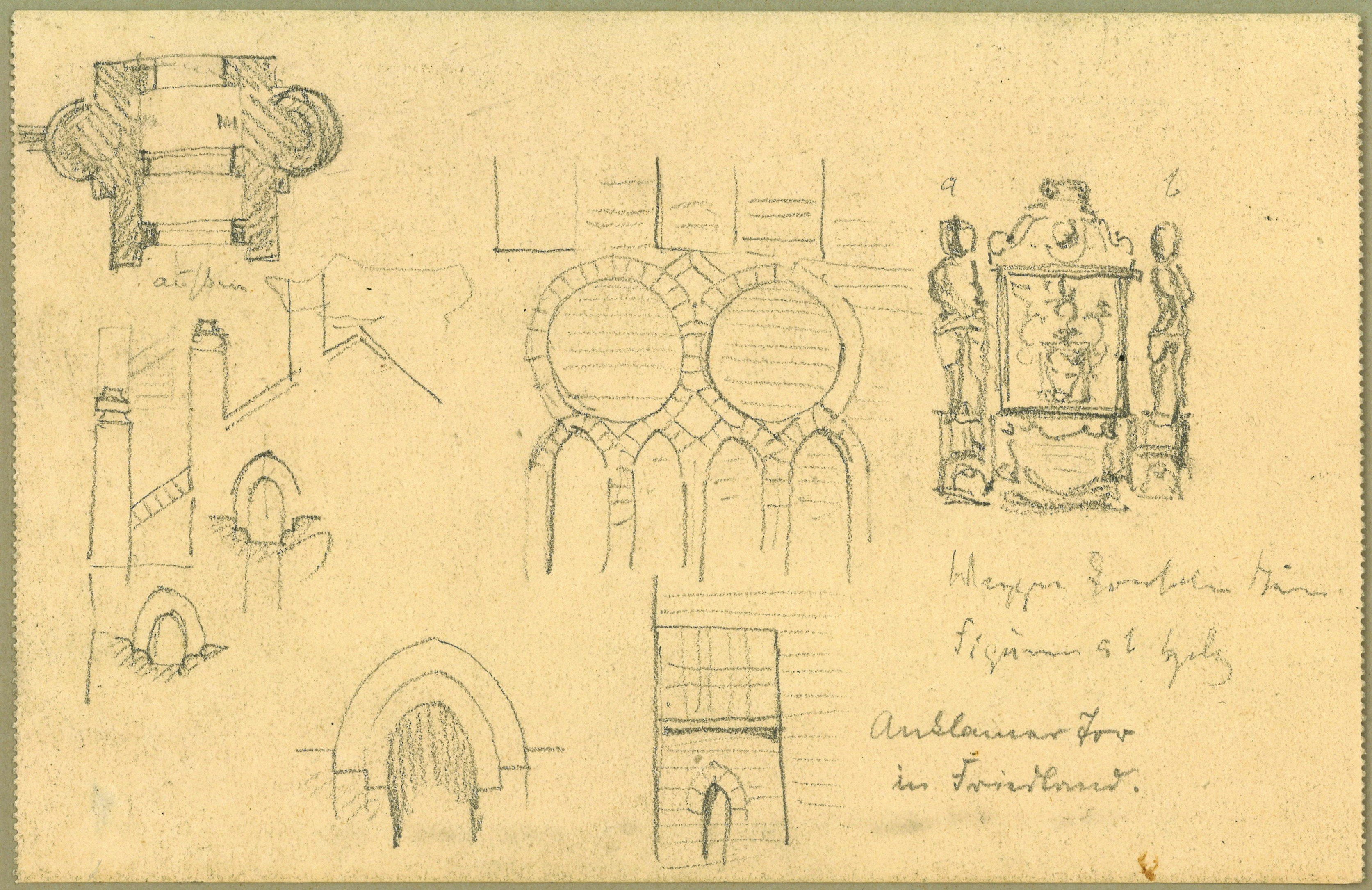 Adolph Doebber, Friedland (Mecklenburg): Anklamer Tor, Baudetails