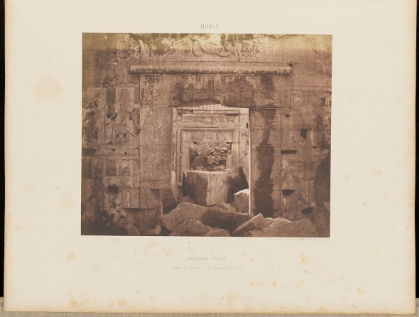 Félix Teynard, Kalabcheh (Talmis). Ruines du Temple - Vue Intérieure du Naos