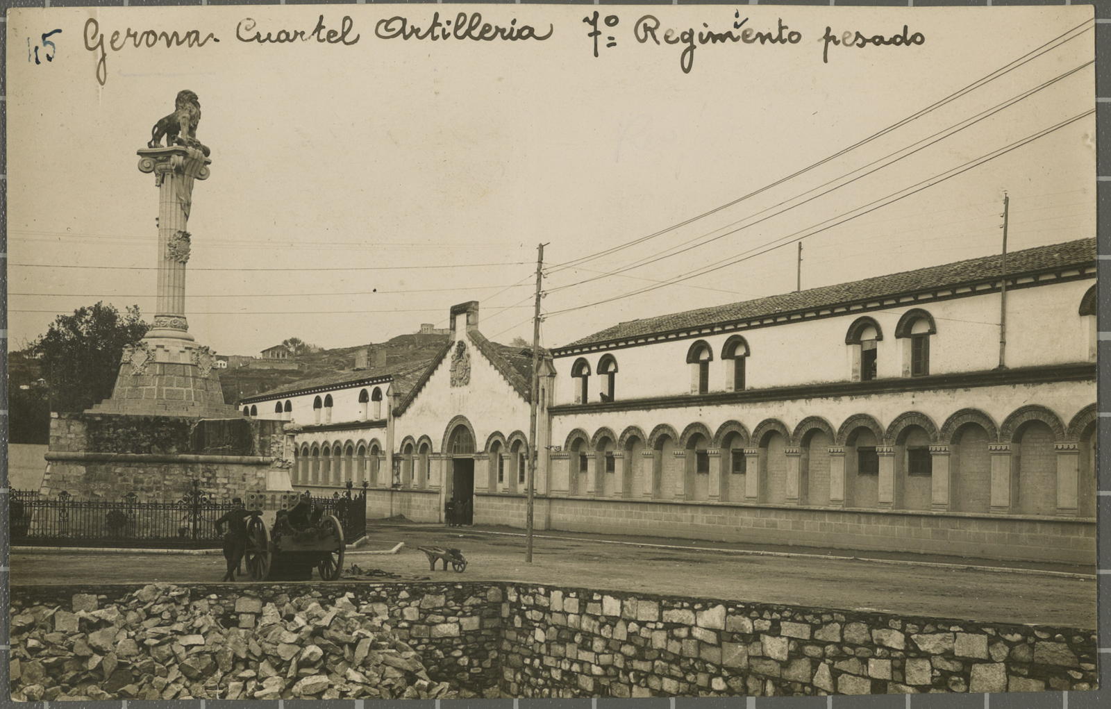 Desconegut, 45. Gerona. Cuartel Artillería. 7º Regimiento pesado