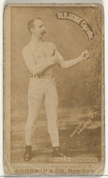 Goodwin & Company, Billy Edwards, from the Celebrities and Prizefighters series (N174) for Old Judge Cigarettes