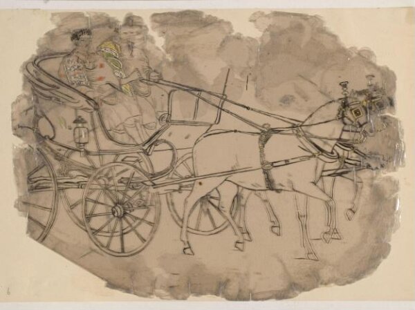 Unknown, One of forty-five drawings of Muharram scenes, occupations, festivals and ceremonies.