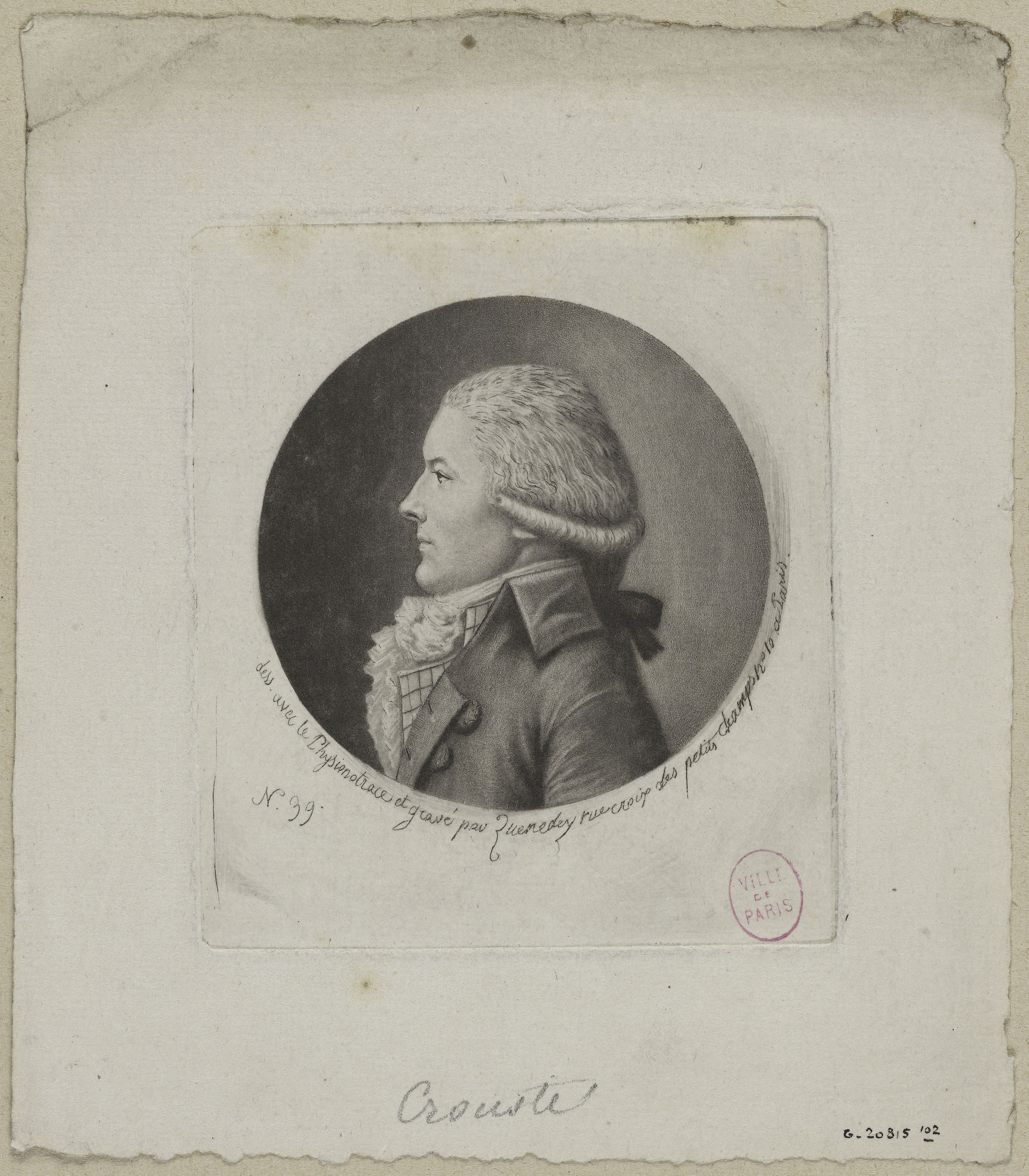 Edmé Quenedey, Portrait de Monsieur Crouste