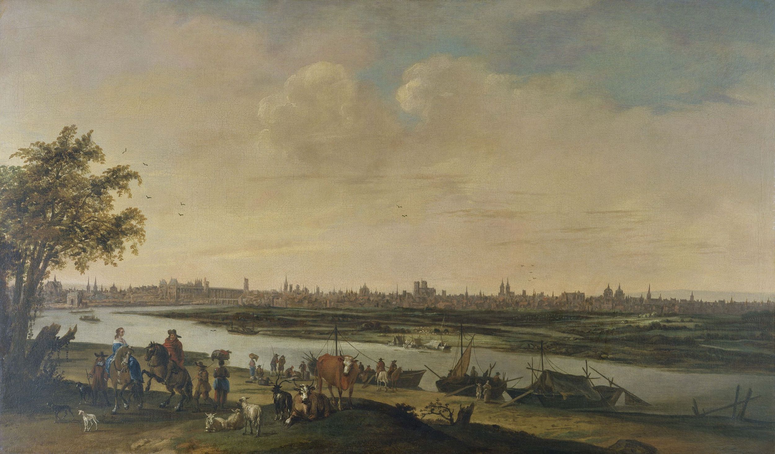 Anonyme, Vue générale de Paris, prise du bas de la colline de Chaillot, vers 1650