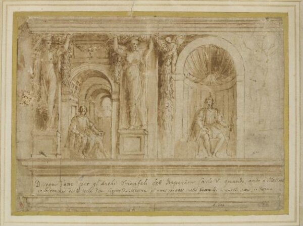 Polidoro da Caravaggio, Triumphal arch for the Emperor Carlo V at Messina