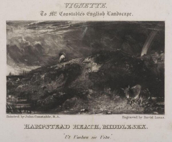 Constable, John RA, HAMPSTEAD HEATH, MIDDLESEX. "Ut Umbra sic Vita."