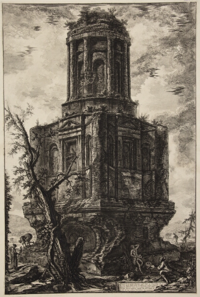 Giovanni Battista Piranesi, La Conocchia, det gamle gravmæle på Via Appia, nær Capua