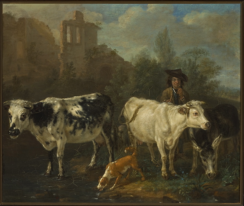 Karel Dujardin, Shepherd with a flock