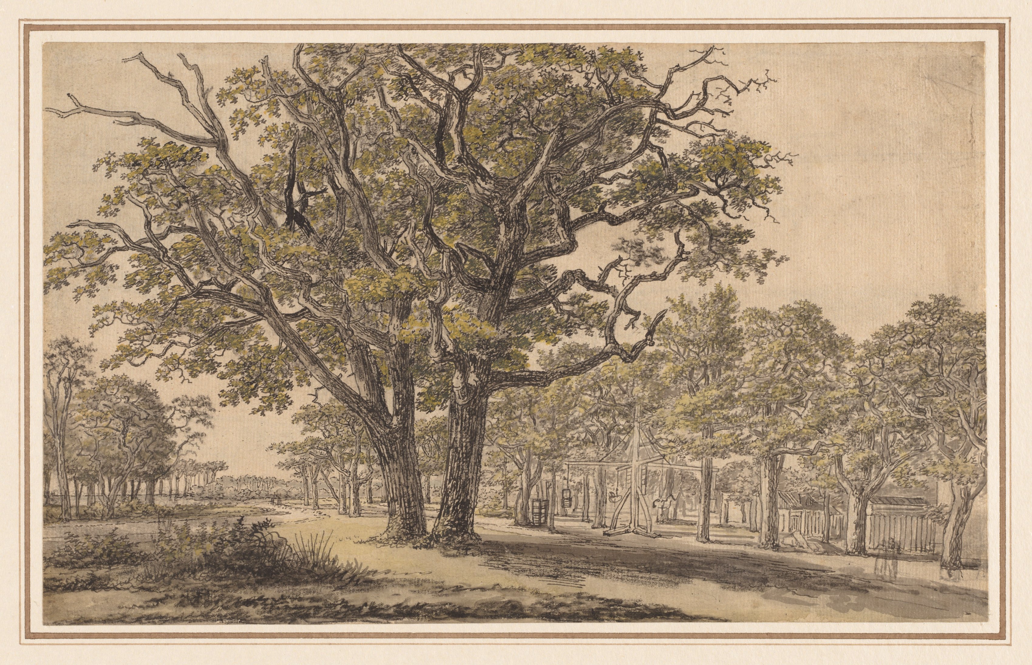 Georges Michel, Landscape (recto)