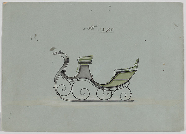 Brewster & Co., Design for 4 Seat Sleigh, no. 3893