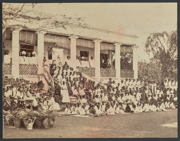 Unknown, [Group portrait of students and school staff, India]