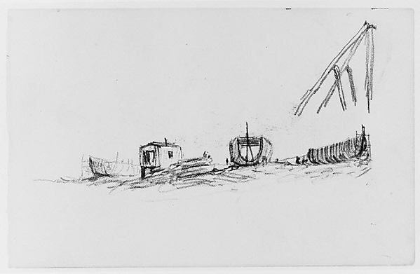 Henry Ward Ranger, Shipyard (from Sketchbook)