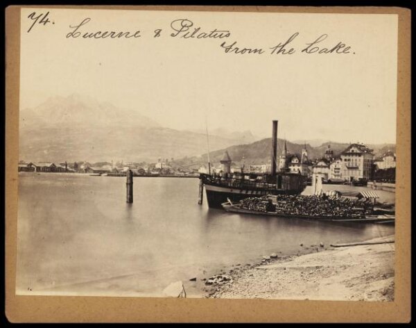 Francis Frith, Lucerne & Pilatus from the Lake