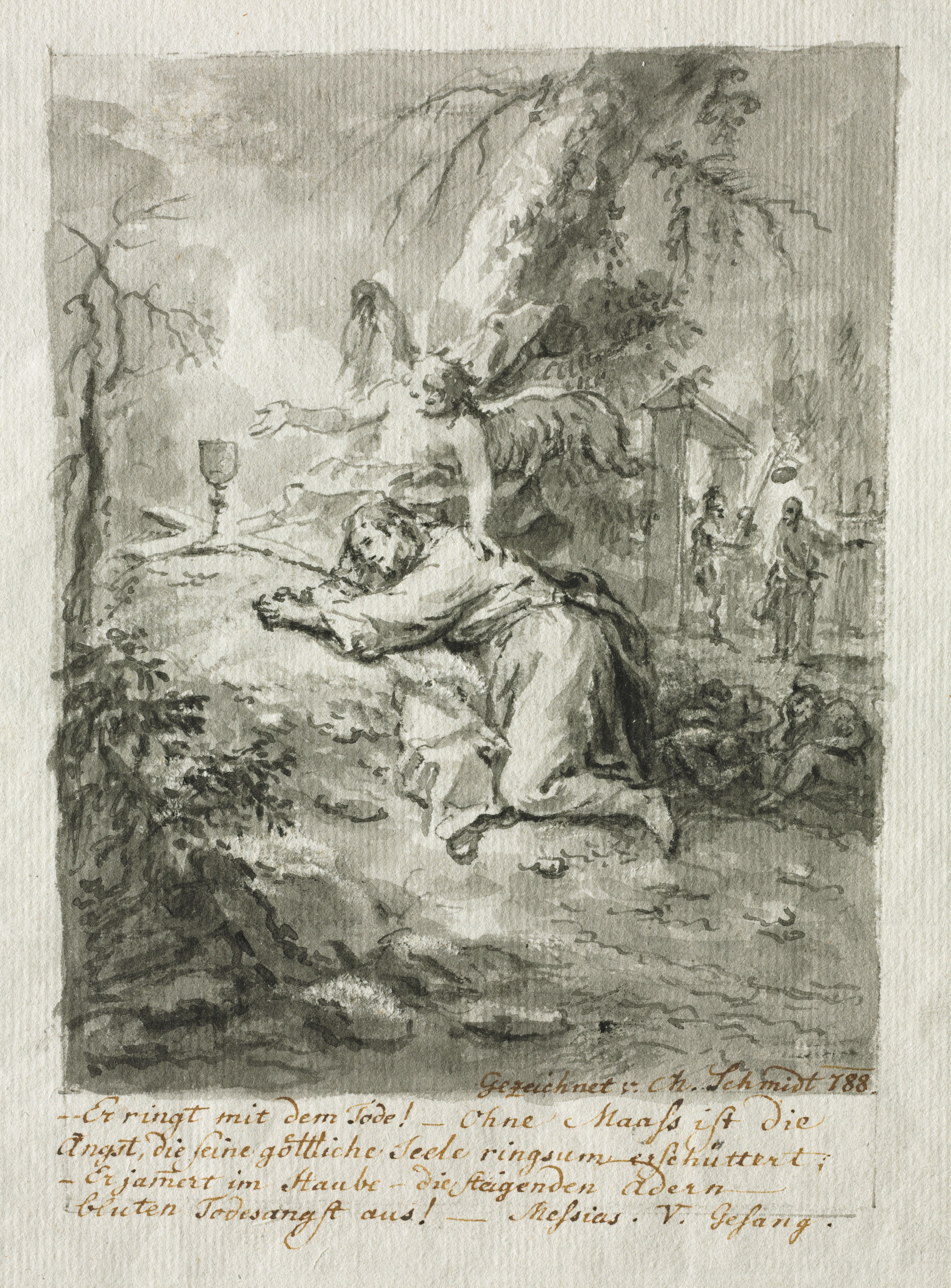 Martin Johann Schmidt, Christ on the Mount of Olives, The Flagellation, Christ Crowned with Thorns, The Crucifixion