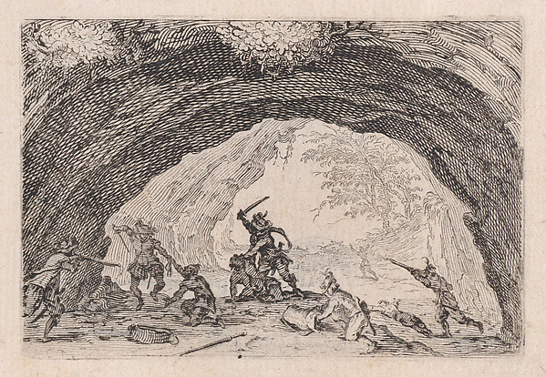 Jacques Callot, La Caverne de Brigands (The Cave of Thieves), from "Les Caprices" Series B, The Nancy Set