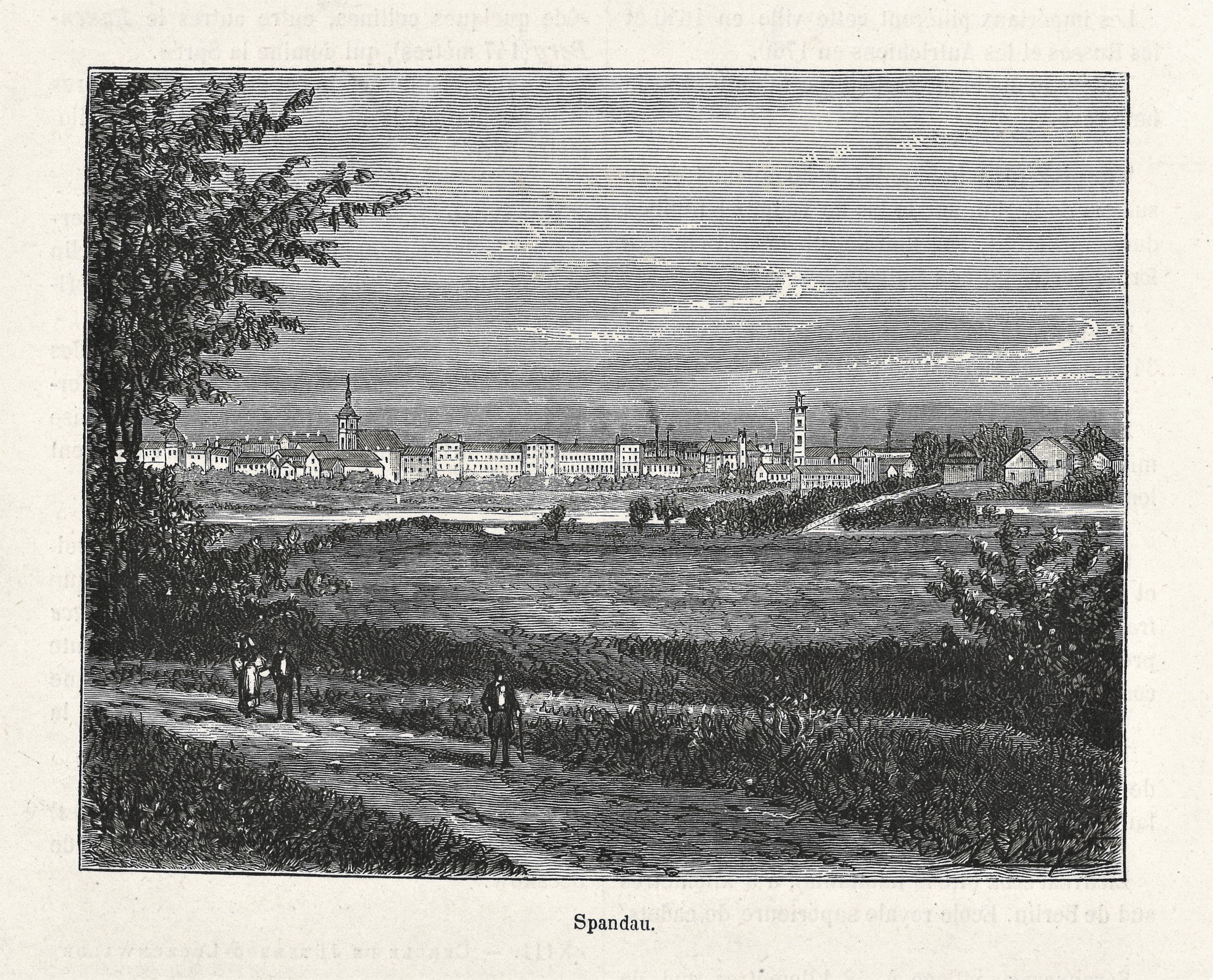 Narcisse Navellier, Berlin-Spandau: Stadtansicht von Südwesten