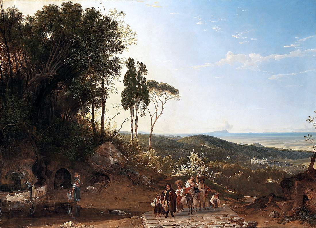 Franz Ludwig Catel, View From Ariccia Against The Sea