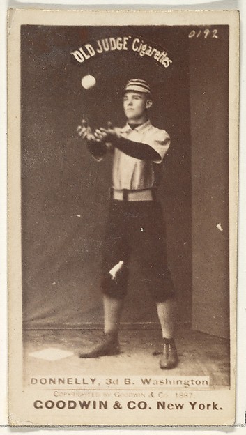 Goodwin & Company, James B. "Jim" Donnelly, 3rd Base, Washington Nationals, from the Old Judge series (N172) for Old Judge Cigarettes