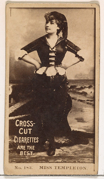 W. Duke, Sons & Co., Card Number 183, Miss Fay Templeton, from the Actors and Actresses series (N145-2) issued by Duke Sons & Co. to promote Cross Cut Cigarettes