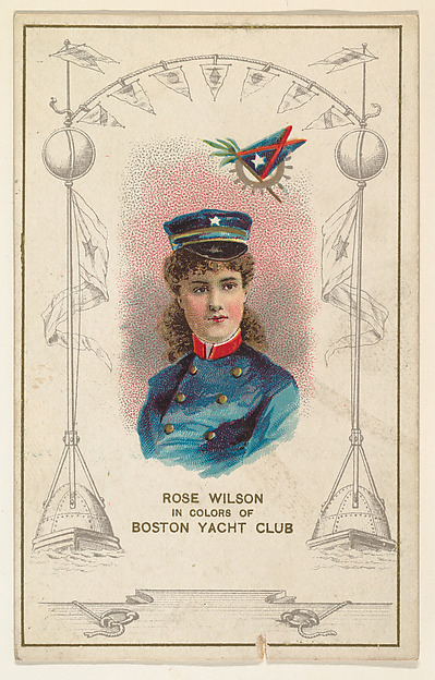 W. Duke, Sons & Co., Rose Wilson in Colors of the Boston Yacht Club, from the Yacht Colors of the World series (N140) issued by Duke Sons & Co. to promote Honest Long Cut Tobacco