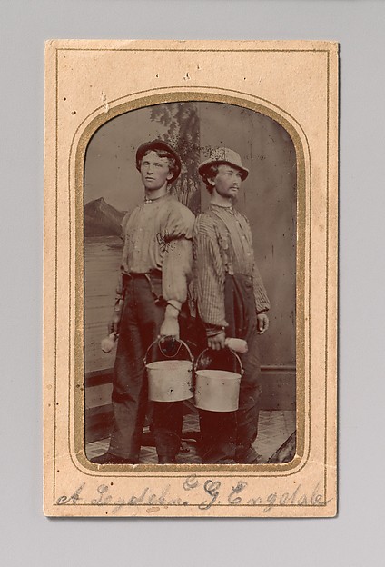 Unknown, [Two Painters with Brushes and Buckets]