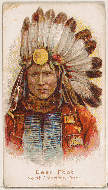 William S. Kimball & Company, Deer Foot, North American Chief, from the Savage and Semi-Barbarous Chiefs and Rulers series (N189) issued by Wm. S. Kimball & Co.
