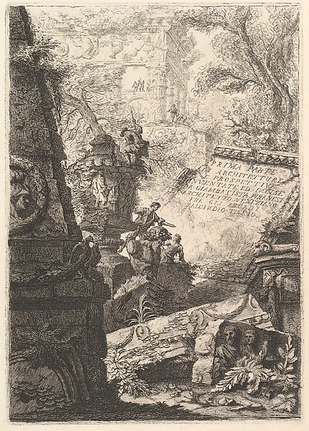 Giovanni Battista Piranesi, Frontispiece from "Prima Parte di Architetture, e Prospettive"