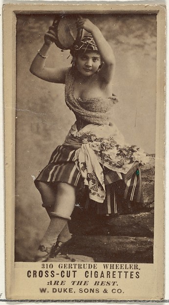 W. Duke, Sons & Co., Card Number 310, Gertrude Wheeler, from the Actors and Actresses series (N145-3) issued by Duke Sons & Co. to promote Cross Cut Cigarettes