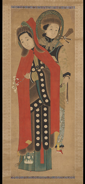 Unidentified artist, Lady and Attendant
