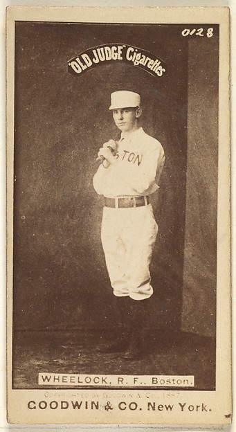Goodwin & Company, Wheelock, Right Field, Boston, from the Old Judge series (N172) for Old Judge Cigarettes