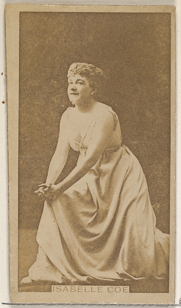 Allen & Ginter, Isabelle Coe, from the Actors and Actresses series (N45, Type 8) for Virginia Brights Cigarettes