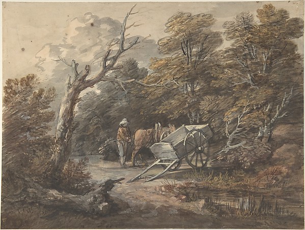 Thomas Gainsborough, Woodland Scene with a Peasant, a Horse, and a Cart