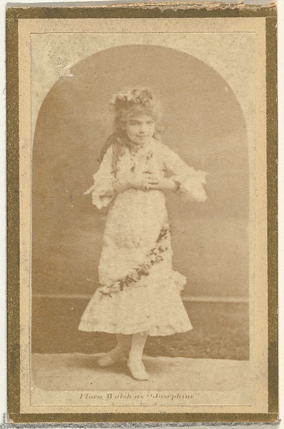 Allen & Ginter, Flora Walsh as Josephine, from the Actresses and Celebrities series (N60, Type 2) promoting Little Beauties Cigarettes for Allen & Ginter brand tobacco products