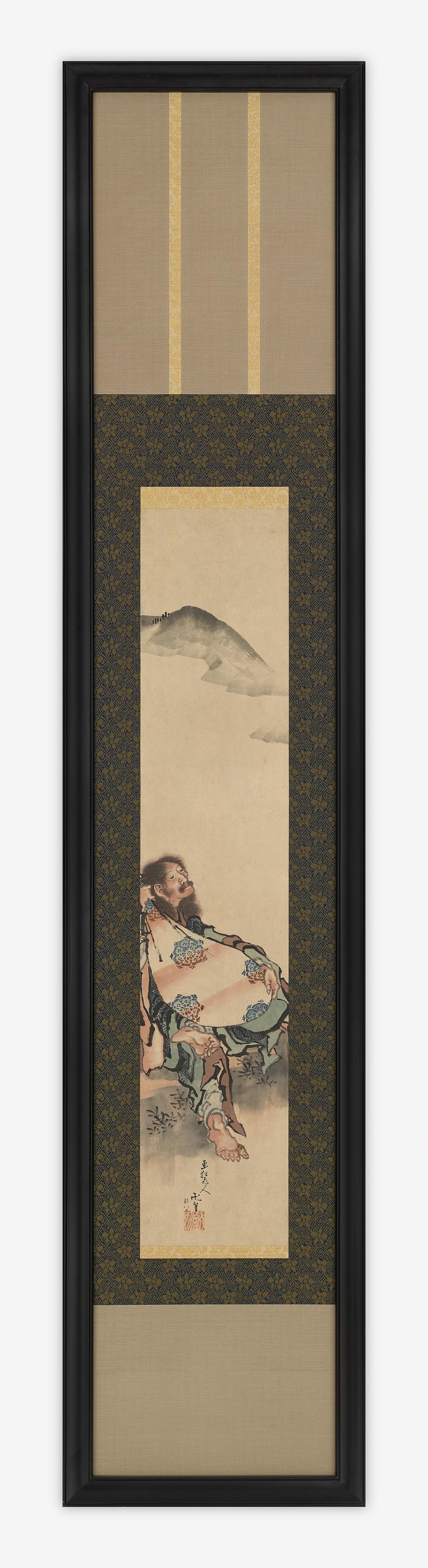 Katsushika Hokusai, Poet Semimaru with His Lute in a Bag