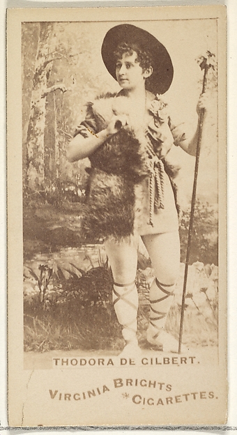 Allen & Ginter, Theodora de Gilbert, from the Actors and Actresses series (N45, Type 1) for Virginia Brights Cigarettes