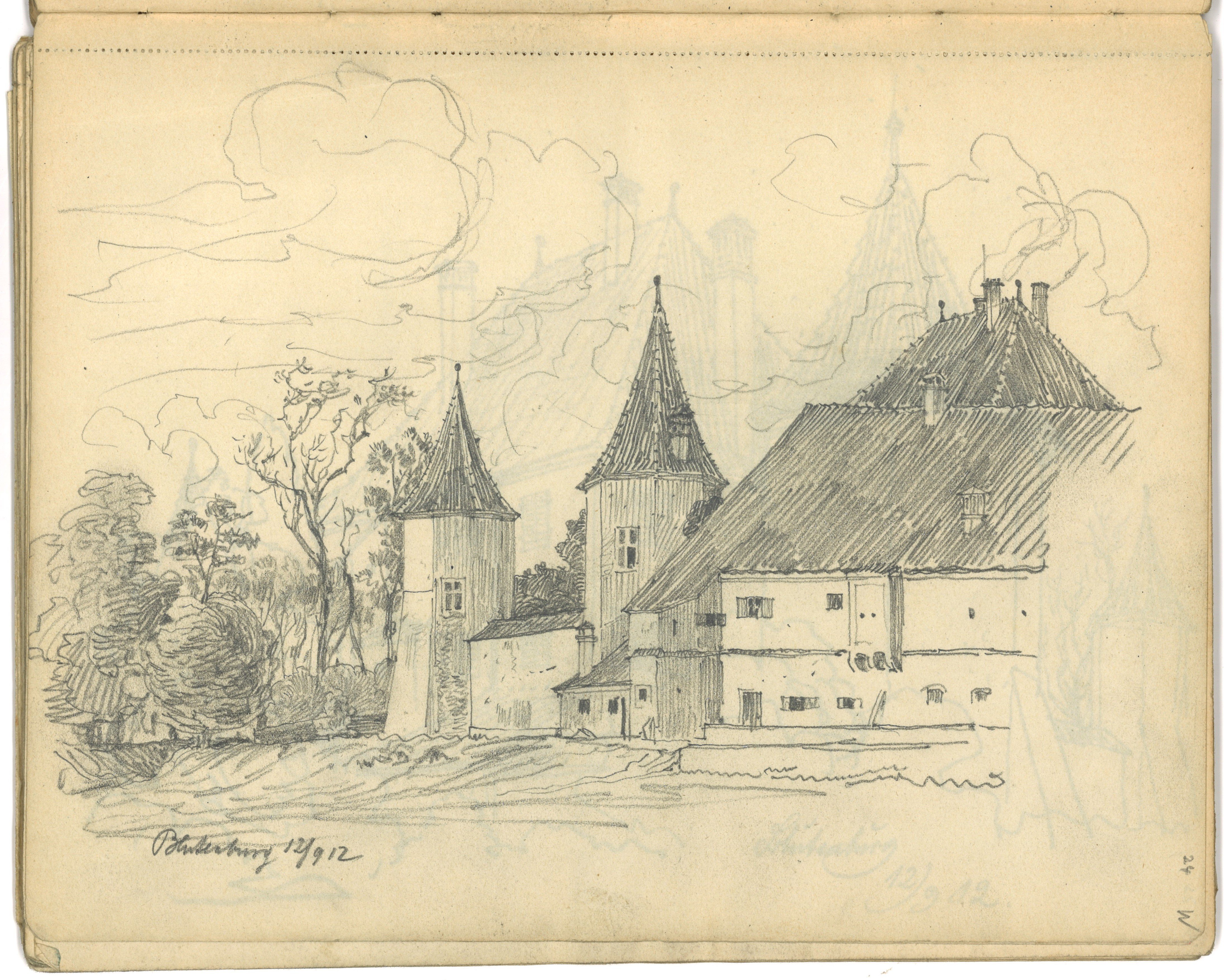 Otto Stiehl, München-Obermenzing: Schloss Blutenburg von Osten