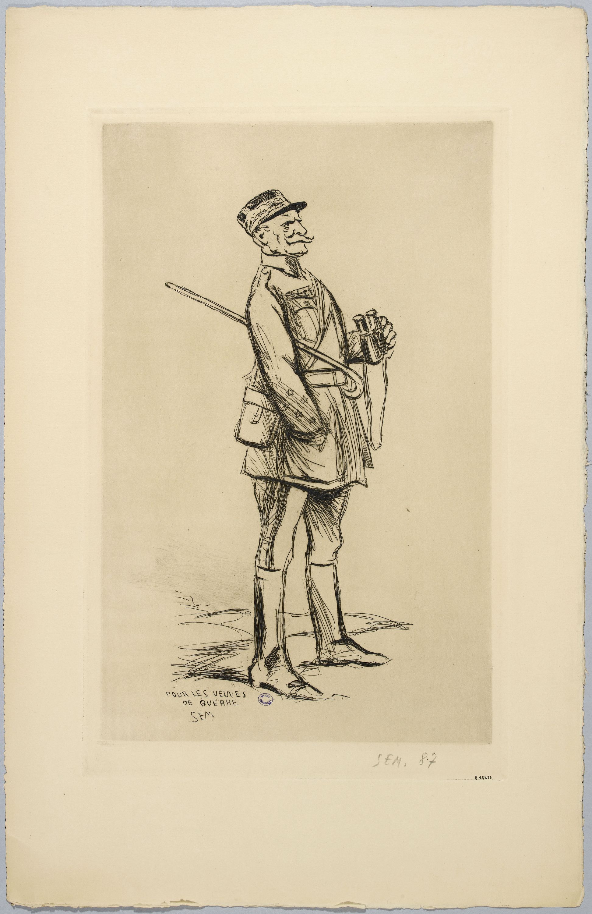 Sem, Pour les veuves de guerre : le maréchal Foch en pied