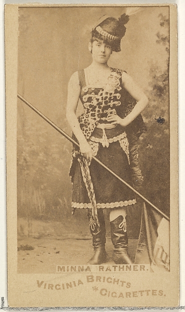 Allen & Ginter, Minna Rathner, from the Actors and Actresses series (N45, Type 1) for Virginia Brights Cigarettes