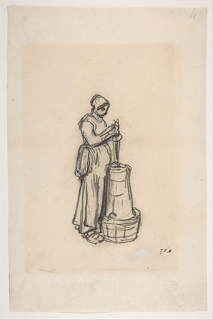Jean-François Millet, Woman with a Churn
