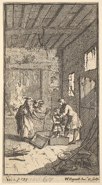 William Hogarth, The New Metamorphosis, Plate 4: Invidiosa Releases Fantasio
