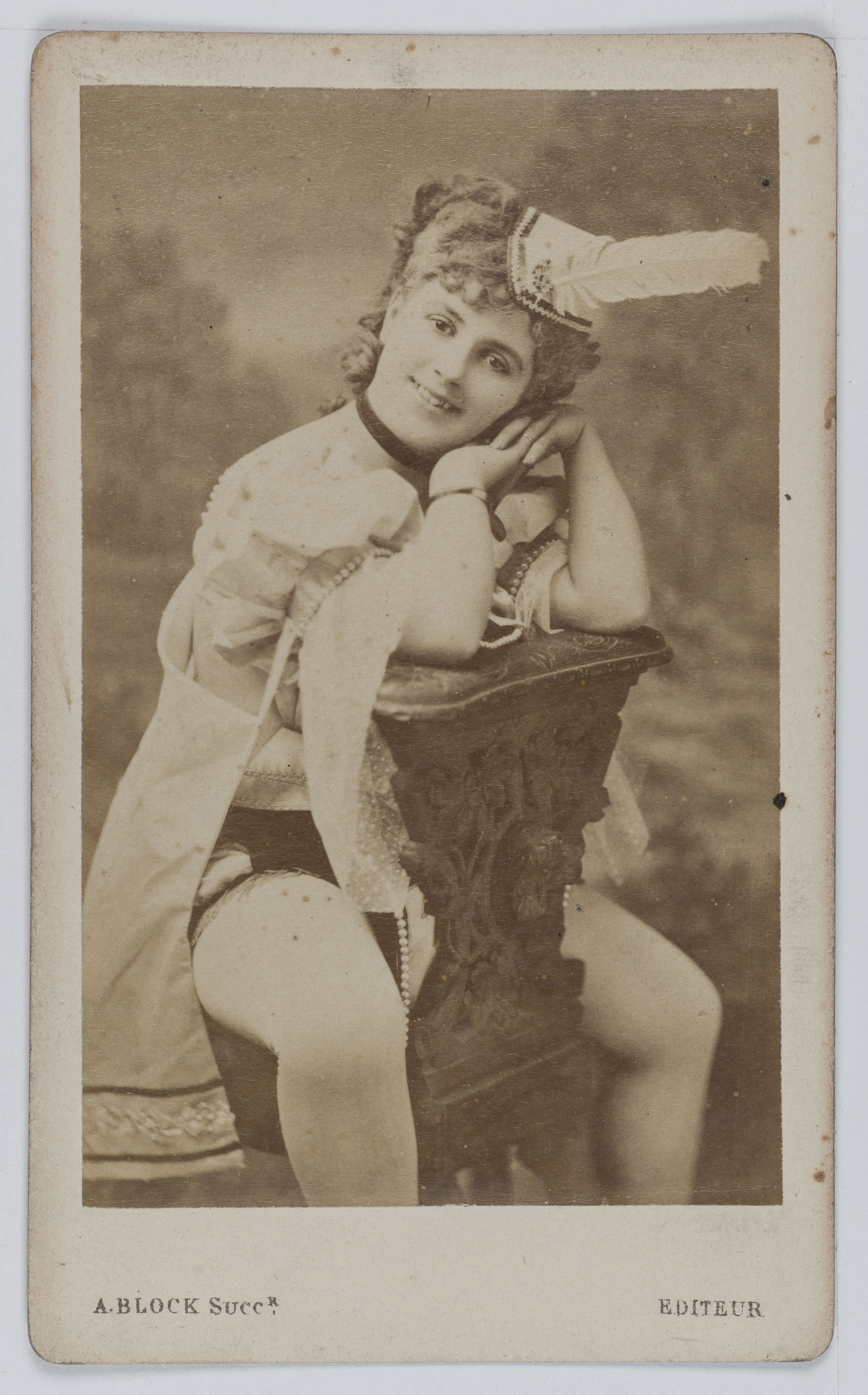 Anonyme, Portrait de Blanche Marie Eugénie Querette, actrice de théâtre entre 1868 et 1880.